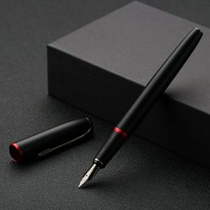 Ny ankomst 2020 Pimio Matte Black Series Fountain Pen Luxury Metal Ink Pennor With Gift Christmas Gift