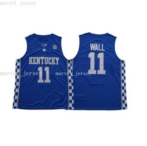Stitched Custom 2017 Kentucky Wildcats 11 Wall Jersey Kvinnor Youth Mens Basketball Jerseys XS-6XL NCAA
