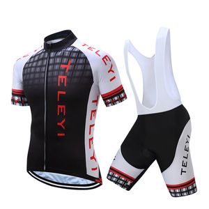 Racing Set Jersey Set 2021 Sommarcykelkläder Haklappshorts T-shirts och cykelsport Snabbtorkande kostym