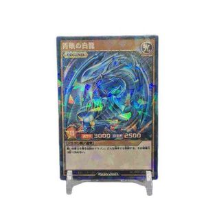 Yu Gi Oh DIY Customized RD Rush Duel RR KP01 Japanese Blue Eyed White Dragon Legend Card Game Hobby Collection Children Gift G220311