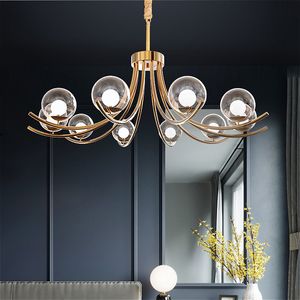 Moderno luxo metal lustre bola bola candelabro nórdico interior iluminação sala de estar quarto sala de jantar pendurado luminária