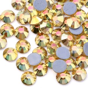 Metal Sunlight Hotfix Rhinestones for Clothes Flatback Crystal Hot Fix Stones Strass Glitters for Fabric DIY decoration