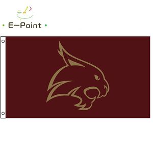 Bandiera NCAA Texas State Bobcats 3 * 5 piedi (90 cm * 150 cm) Bandiera in poliestere Bandiera decorazione volante casa giardino bandiera Regali festivi