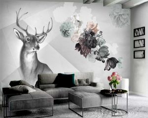 3d Animal Wallpaper Cute Linglu 3d Wallpaper Indoor TV Background Wall Decoration Modern Mural 3d Wallpaper