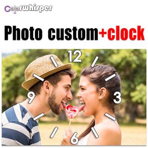 "Photo custom+clock"Diamond Painting Full Square/ Round 5D Picture Custom Private Personal Customization Clocks Cross Stitch 792 201112