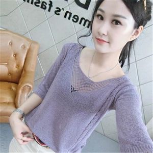 2020 Hollow Out Tops Women Summer Fashion half Sleeve Pullover Knitted Sweater Jumper Top Thin Knit Wear Sweater PZ2027