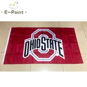 NCAA Ohio State Buckeyes Bayrağı 3*5ft (90cm*150cm) Polyester bayraklar Afiş dekorasyon uçan ev bahçe flagg Şenlikli hediyeler