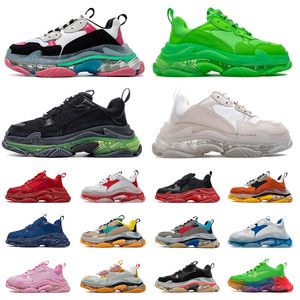 Designers Triple S Platform Vintage Sneakers Mens Womens Casual Shoes Crystal Bottom Black Green Pink New Arrival Outdoors Luxurys Trainers