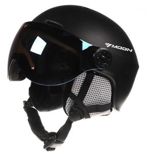 Boniuya capacetes de motocicleta lua capacete transversal e commerce segurança com óculos integrado masculino e feminino protetora ski gear1