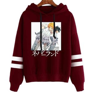 Lommen Neverland Hoodies Män Kvinnor Kortärmad Sweatshirt Anime Manga Kläder H1227