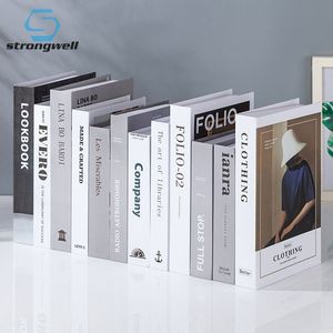 Strongwell Nordic Fake Book Model Modern Minimalist Living Room Simulation Book Props Ornament Home Wall Bookcase Decoration T200710