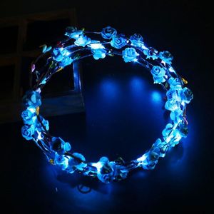 2022 LED Light Up Ghirlanda Corona Fascia Donne Girls Lampeggianti Headwear Accessori Capelli Concerto Glow Forniture per feste Halloween Natale