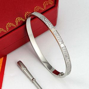 couple Bracelet Women Tennis Stainless Steel Double Row Diamond Jewelry Valentines Day Wholesale