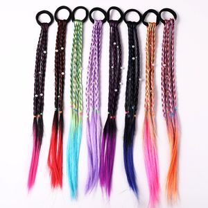 Children Wig Braids Multi-color Mini Clip Kids Elastics Hair Bands Girl Cute Hair Accessories Korean Style Hair Rope