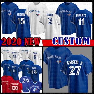 Toronto Custom Vladimir Guerrero Jr. George Bell Baseball Jersey Joe Carter Jose Bautista Randal Grichuk Roberto Alomar Justin Smoak Morris