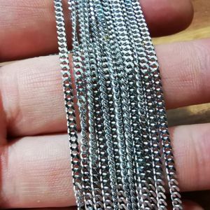 10 Metre Gümüş Moda Ince 2.2mm Paslanmaz Çelik Kaynak Zinciri Güçlü Zincir Bağlantı Takı Bulguları İşaretleme DIY