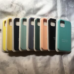 Жидкие силиконовые чехлы для iPhone 14 Pro Max 13 12 Mini 11 XR XS 8 плюс 7 6 6S Модная мягкая резиновая кожа.