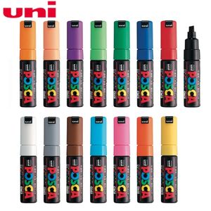 1PCS UNI POSCA Paint Marker Pen-Broad Tip-8mm PC-8K 15 ألوان لرسم اللوحة Y200709