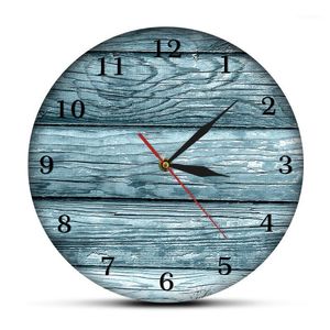 Wall Clocks Decorative Painting Old Barn Clock Silent Non-Ticking Wood Rustic Round Vintage Country Tuscan Style1