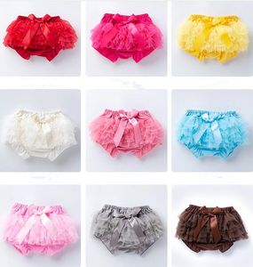 Baby Skirt Ruffles Chiffon Bloomer Tutu Skorts Infant Cotton Bow PP Shorts Kids Lovely Skirt Diaper Cover Underwear Skirts LSK1735