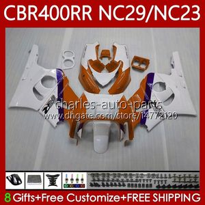 Fairings Kit For HONDA CBR Orange purple 400 RR CC 400CC NC23 1994 1995 1996 1997 1998 1999 Body 66No.115 CBR400RR CBR400 RR 88-99 NC29 CBR 400RR 94 95 96 97 98 99 OEM Bodywork