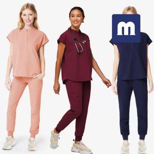 Medigo-001 Women's Two Piece Pants Women Scrubs Tops+pant Men hospital Uniform Surgery Scrubs Shirt Short Sleeve nurse uniform Pet grey's anatomy Doctor Workwear