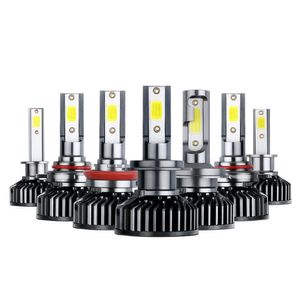 جديد زوجا عالية مشرق سيارة F2-COB LED المصابيح الأمامية H1 H4 H7 HighPower 6000K السيارات رئيس المصابيح H11 H3 9005 9006 50 واط 12 فولت