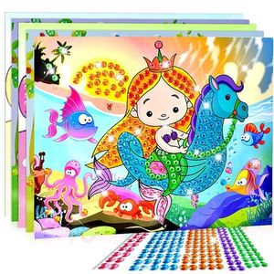 10pcs/set Diy Diamond Stickers Handmade Crystal Paste Painting Mosaic Puzzle Toys Random Color Kids Child Stickers Toy Gift LJ200907