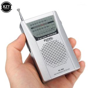 BC-R60 Pocket Radio Antena Mini / FM 2-Band Radio Radio Receptor com Speaker 3.5mm Fone de Ouvido Portable1