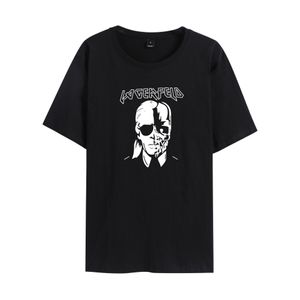 O-Neck Shirts Womens Tops Tees Brand Fashion New Skeleton Head Printed Tee In Black Zombie Skull Punk Rock Cotton Shirts Women Trend