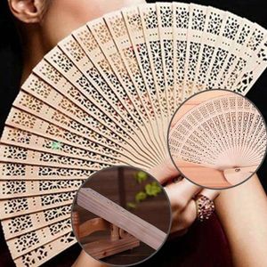 1PC Chinese Hand-held Fan Wooden Scented Wedding Party Gift Bamboo Bridal Party Decoration Handcraft