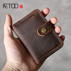 HBP Aetoo Crazy Horse Leather Vintage Card Baotou Layer Cowhide водительские права сумка для кожи кожи кожи мужской кожаный сумка карты