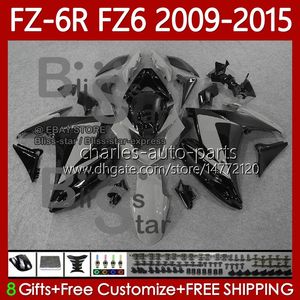 YAMAHA FZ 6R 6N 6 FZ600 FZ6R 2009 2010 2011 2012 2013 2014 2015 Vücut 103NO.111 FZ-6N 09 10 11 12 13 14 15 FZ6N 09-15 Karoser Gri Kara Kiti için OEM Fairings