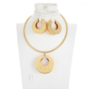 イヤリングネックレスファッション18Kゴールドメッキの宝石類セットのためのペンダントの花婚約検査