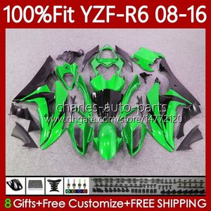 Carene OEM per YAMAHA YZF R 6 YZF R6 600 YZF-R6 YZF600 Verde nero 99No.68 YZF-600 2008 2009 2010 2011 2012 2013 2014 2015 2016 YZFR6 08 09 10 11 12 13 15 16 Corpo Iniezione