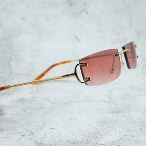 Wire C Sunglasses Men And Women French HipHop Sun Shades Vintage Eyewear authorized Name Shades Rimless Sun Glasses Summer Sunglasses