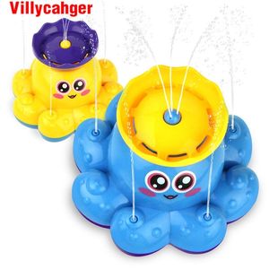 1 Pcs Baby Bath toy Mini Spray Water Octopus Kids Bathroom Swimming Pool Water Play Classic Educational Learning toys LJ201019