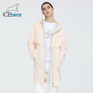 Icebear المرأة الربيع خندق معطف جودة النساء الملابس الأزياء عارضة المرأة العلامة التجارية سترة واقية GWF20130i 201211