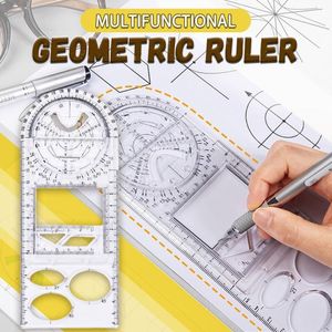 Multifunctional Geometric Ruler Geometric gauging tools Drawing Template Measuring Tool For School Office Architecture Supply WLL1283