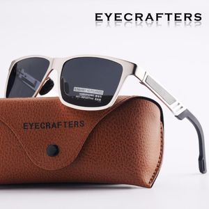 Óculos de sol Eyecrafters Designer homens de alumínio polarizado retro vintage quadrado óculos de óculos dirigindo óculos de sol espelhados silvbla