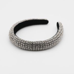 Partihandel Barock Full Crystal Headbands Hårband för Kvinnor Lady Glänsande Padded Diamond Headband Hair Hoop Fashion Party Smycken Tillbehör