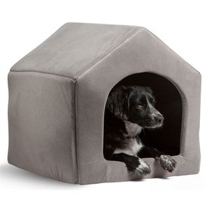 高品質のペット製品高級ドッグハウス居心地の良い犬の家のベッド子犬犬小屋5色のペット寝室ベッド猫クッション子猫マットペットショップLJ201201