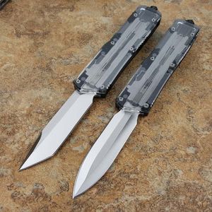 Theone Sca Transparente dupla ação tática autotf faca dobrável edc camping knifes caça facas xmas presente ferramenta de bolso