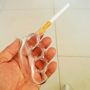 Sigara Boru Cam Knuckle Bubbler Kaplan şeklindeki Nargile Taşınabilir Filtre Su Borusu anlamına gelir