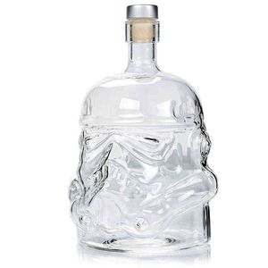 Transparente kreative Whiskey-Dekanter-Stormtrooper-Flasche für Weingläser, Zubehör, kreative Männer, Geschenk, Schnapsflasche Y0113