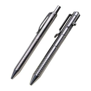Solide Titanlegierung Gel Ink Pen Retro Bolt Action Schreibwerkzeug Schule Büro Schreibwaren
