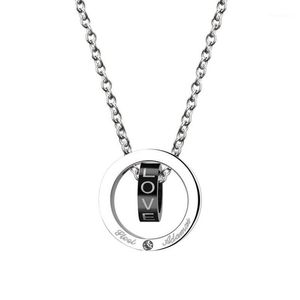 Pendant Necklaces Name Necklace Mens Chain Circle Pendants Jewelry Stainless Steel Silver Gold Male Accessorie1