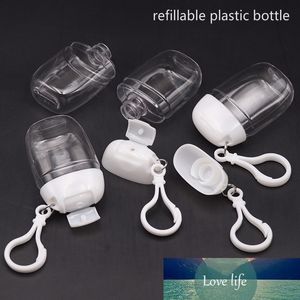 10 adet Seyahat Plastik Boş Şişe Şeffaf Anahtarlık Şişe Taşınabilir Açık Doldurulabilir Plastik Şişe Konteyner