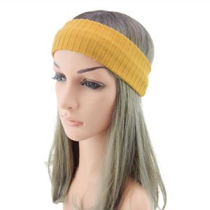 Neue Mode Frauen Stirnband Gestrickte Turban Candy Farbe Kopfbedeckung Hohe Elastische Haarband Haar Zubehör