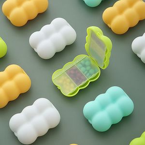 Förvaringslådor Dubbelfodral Travel Mini Plastpiller Box Medicine Container Hälsovårdsverktyg med tätningsring